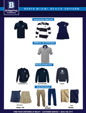 BridgePrep Academy's 2025-2026 school uniforms can now be purchased at Ibiley Uniforms!